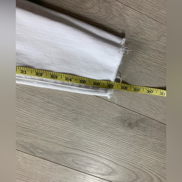 AG The Stevie Slim Straight Ankle Raw Hem White Jeans - Picture 13 of 13